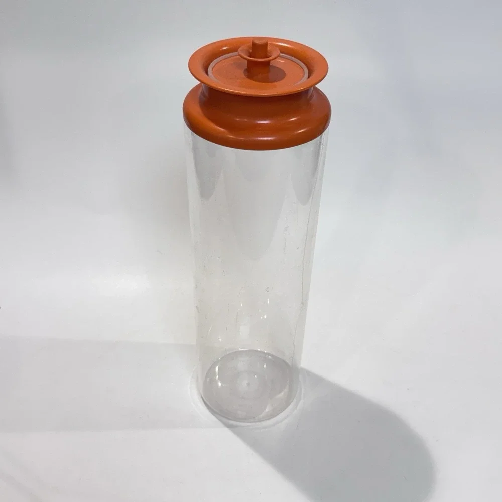 Vintage Tupperware Push & Seal Large Canister Harvest‎ Orange 7 cup No. 1486-2
